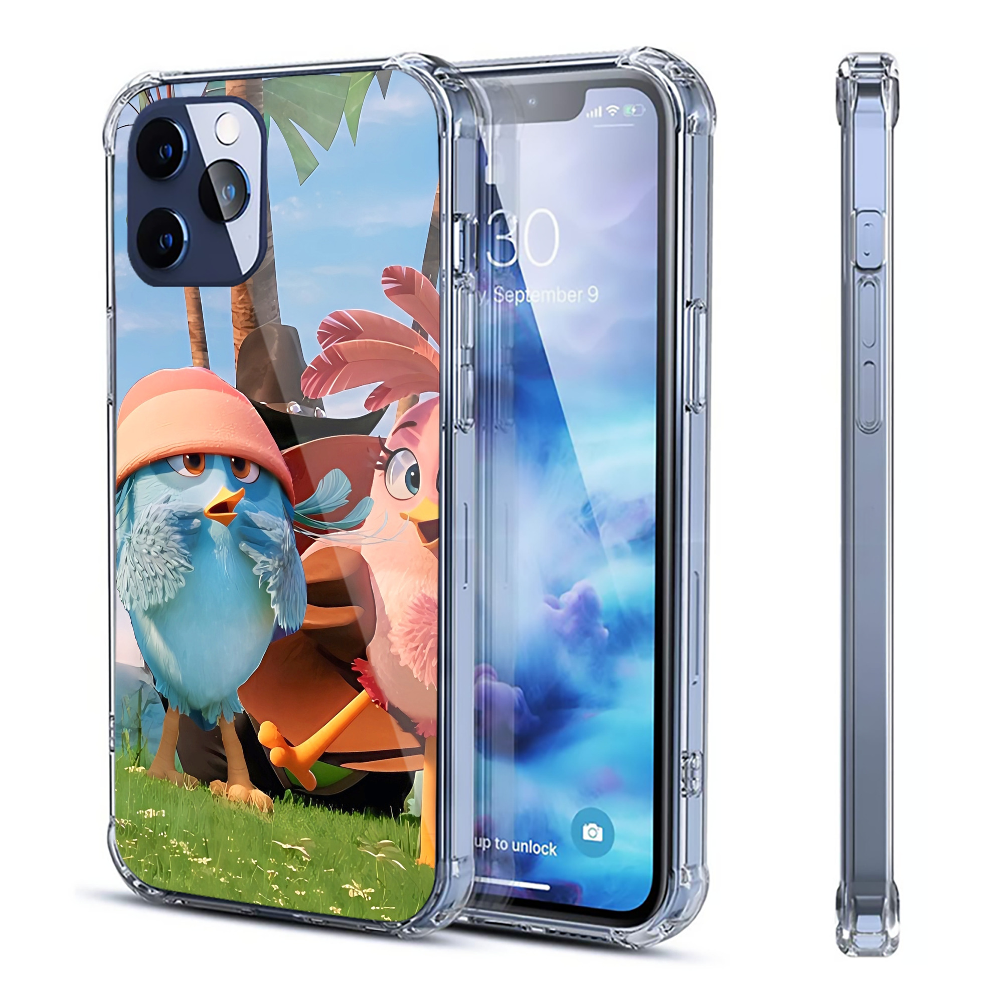 （画像用） Angry Birds アングリーバード 【iPhone 12シリーズ対応】透明スマホケース（クリアソフトケース）